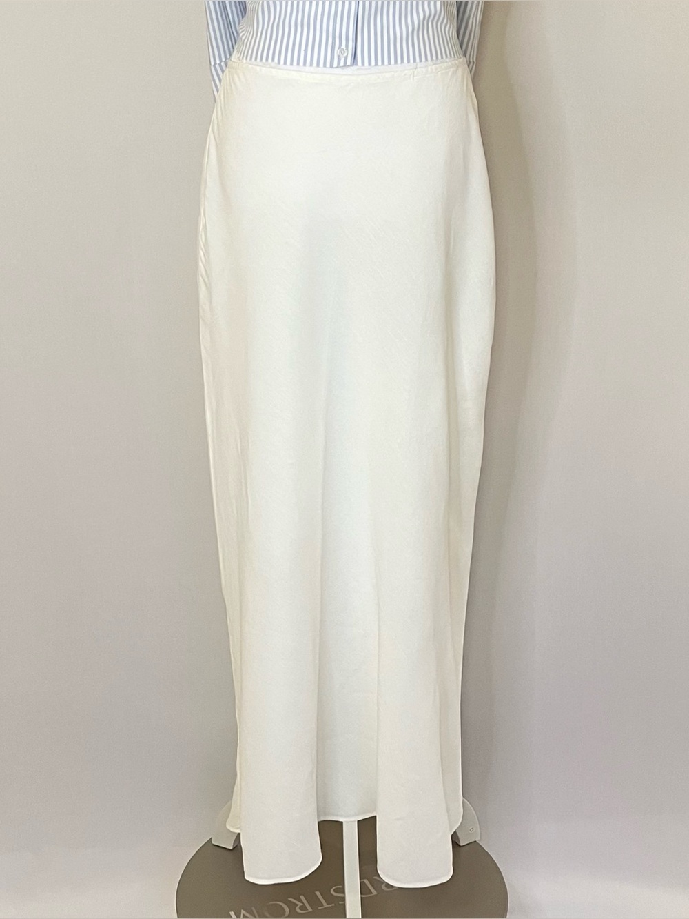 Vintage Y2K Theory Low-Rise Linen Maxi Skirt Flowy White Women’s 4